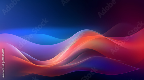 Abstract background of gradient color wavy shapes