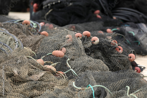 Fishing net in the harbor