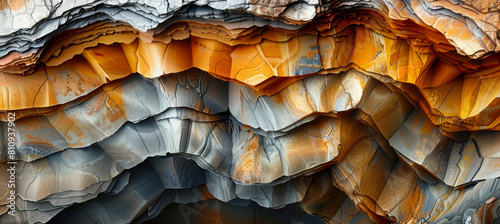 Sharp Jagged Rock Edges Abstract Geological Layered Texture Backdrop - Natural Earth Mineral Formation Landscape Photography photo