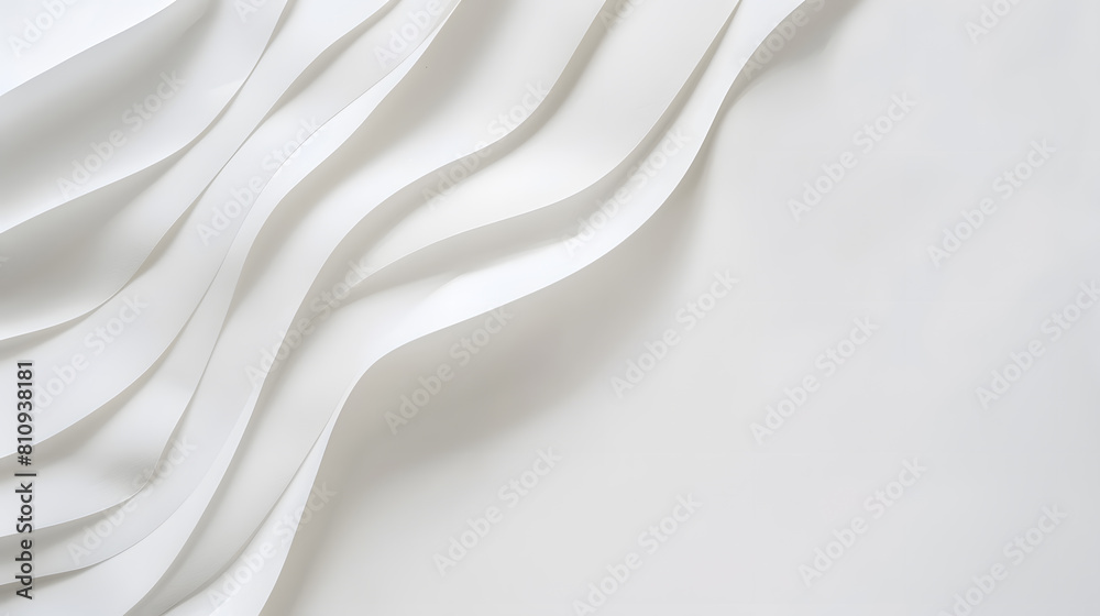 White wavy paper folds top view background with copy space White wavy paper folds top view background with copy space
