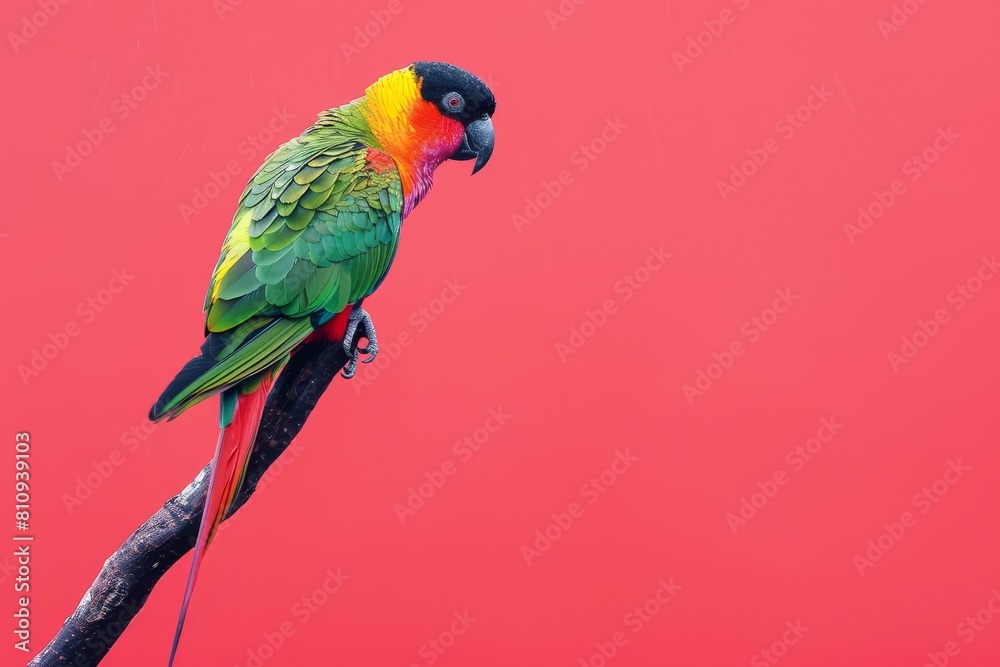 Colorful Bird Perched on Top of a Tree Branch