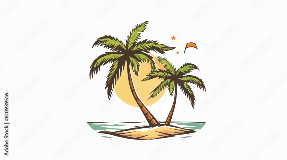 Isolated palm tree design Vector illustration. Vector