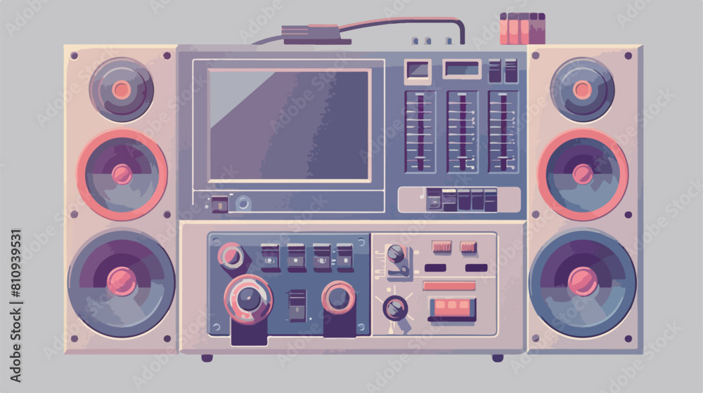 Isolated recorder device design Vector illustration.