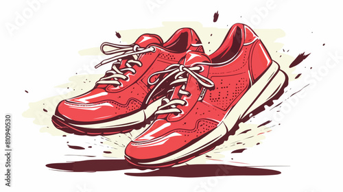 Isolater running shoes design Vector illustration. Vector