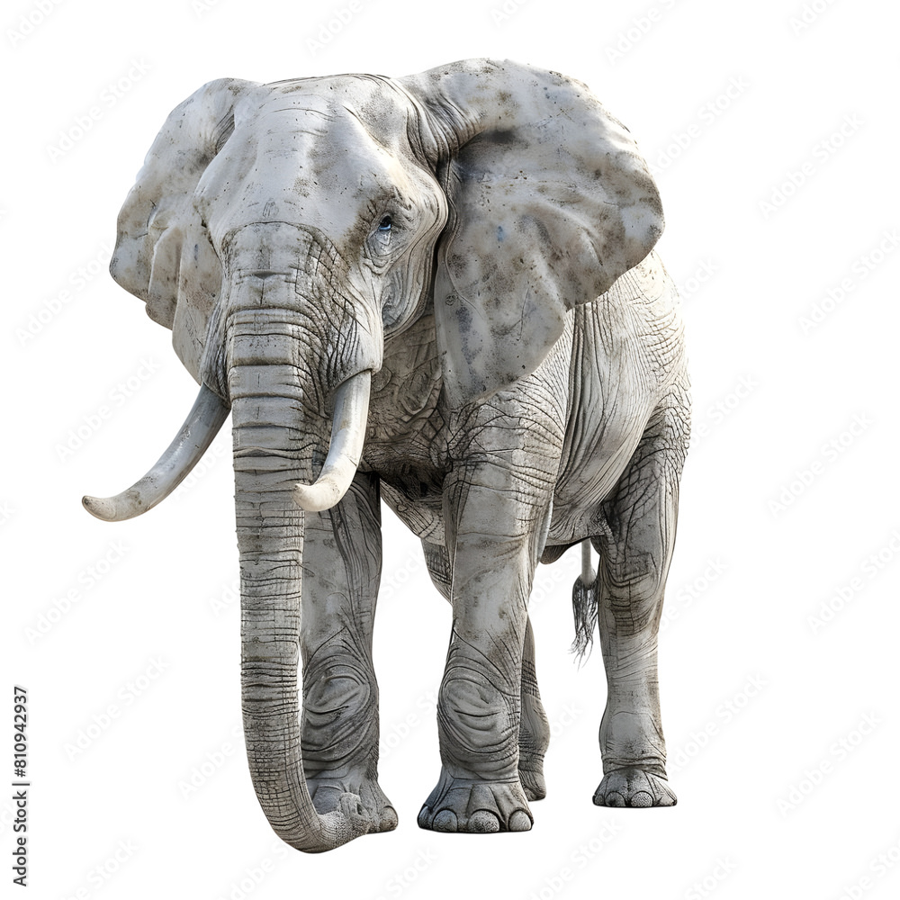 Fototapeta premium mighty elephant Isolated on transparent background, png