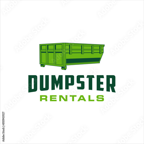 Dumpster company logo with masculine style design