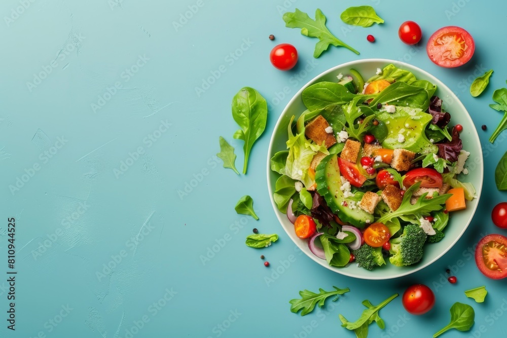Fresh Salad With Tomatoes and Lettuce
