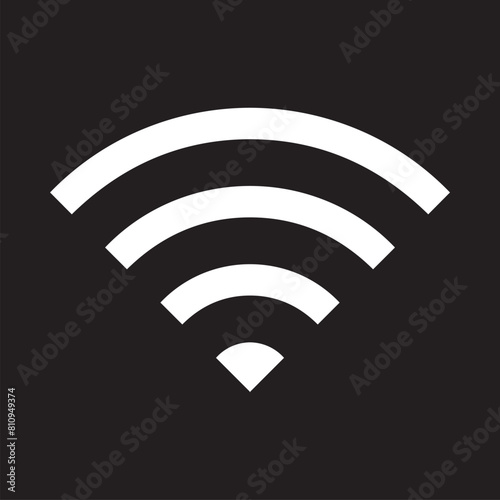 Wi Fi icon vector. Wireless internet logo design. Wifi vector icon illustration isolated on black background