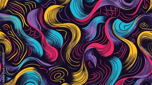 Line digital colorfull pattern Vector illustration.