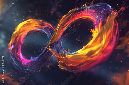 Infinity swirl in vivid colors