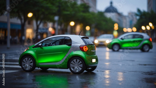 Green Mobility Innovation, Eco-Friendly Car Development for Pollution-Free Transportation © xKas