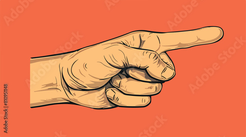Little finger making a promise sign Vector illustration
