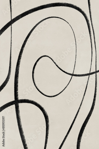 Printable wall art poster print. Hand drawn minimalism design for scandinavian interior. 