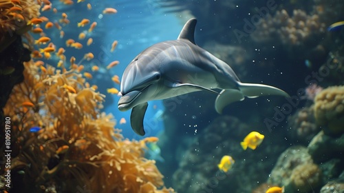 Marine animals in natural habitat. Generative Ai © We3 Animal