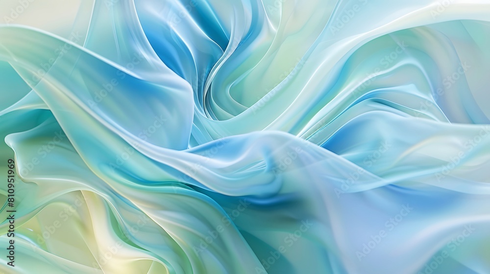 A blue and white fabric with a wave pattern. A blue and white fabric with a wave pattern.