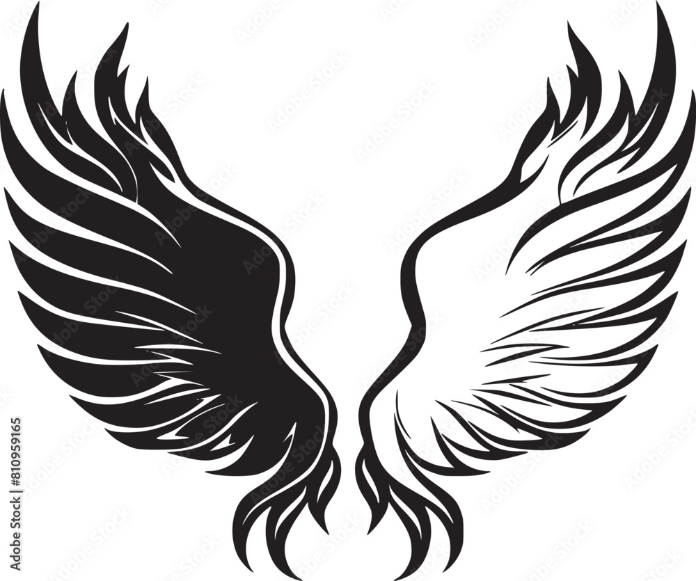 Obraz premium black wings icons