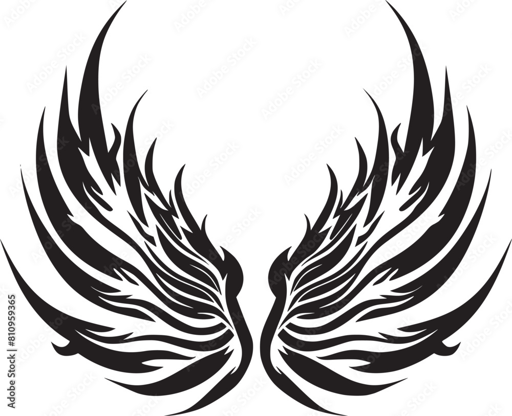 Obraz premium black wings icons