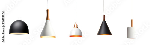 Ceiling hanging lamp png cut out element set photo