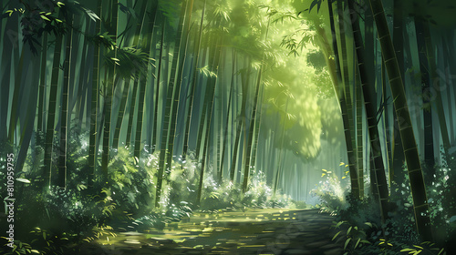 Bamboo forest  the denseness of nature valuable resource