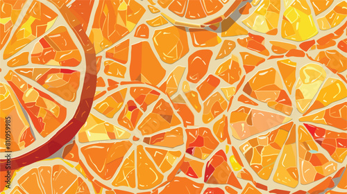 Orange Carmichael mosaic Vector style vector design  photo
