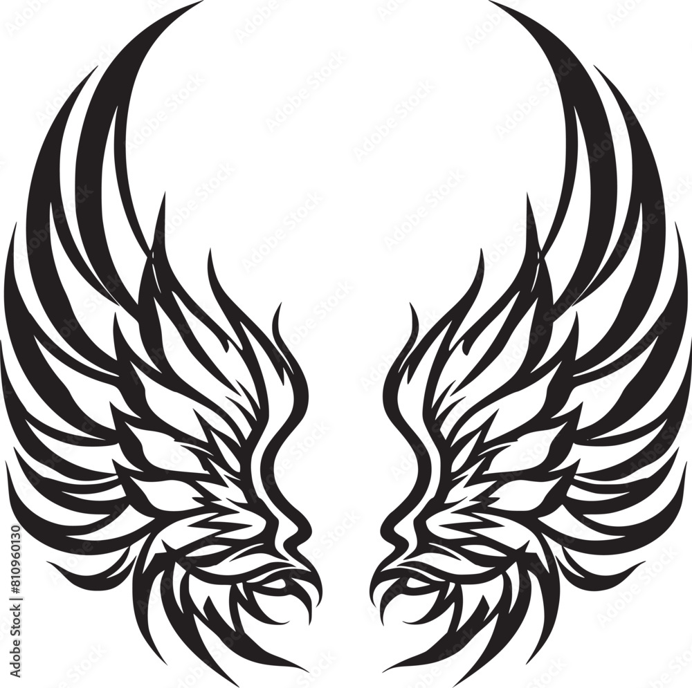 black wings icons black wings icons