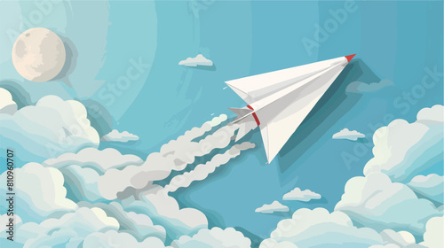 Paper plane with message Vector style vector design 