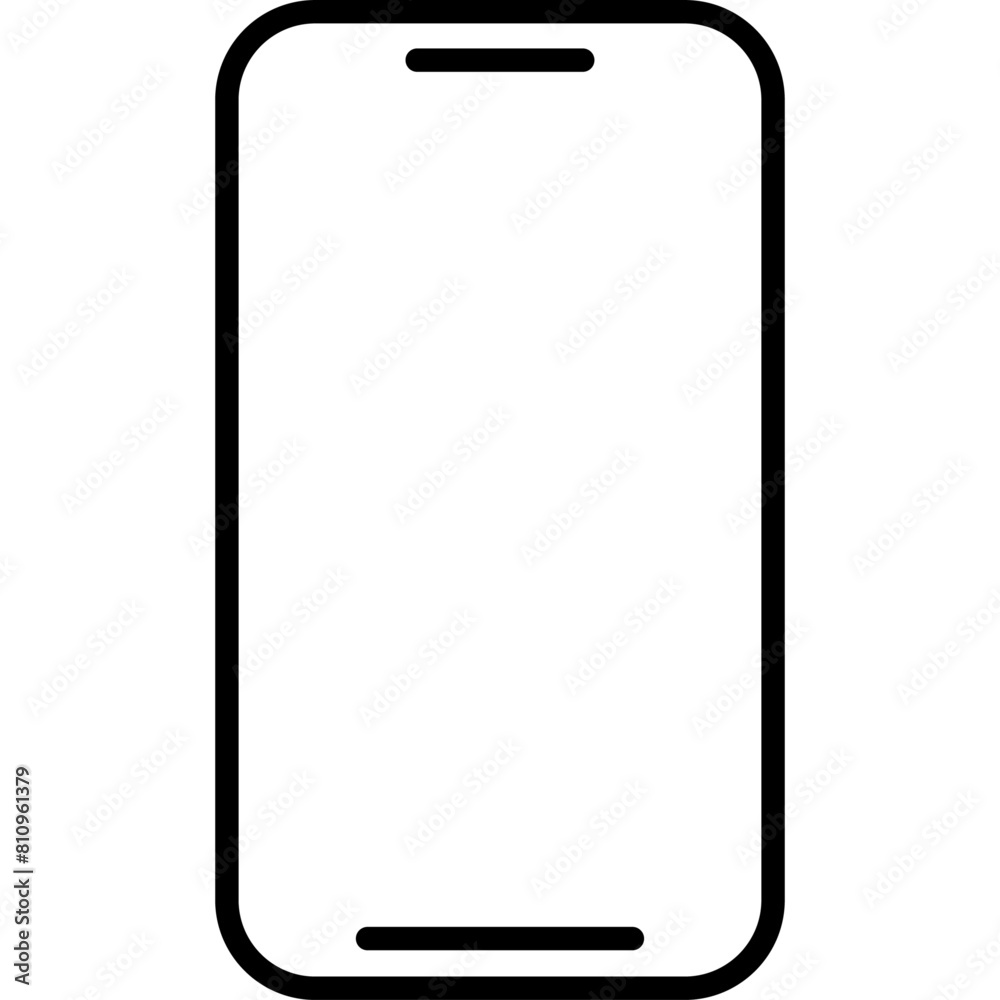 Smartphone flat icon design silhouette illustration on a white background 