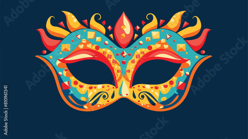 Mask icon. Party festival and carnival theme. Colorfu © Asad
