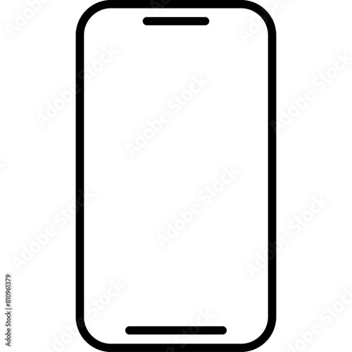 Smartphone flat icon design silhouette illustration on a white background 