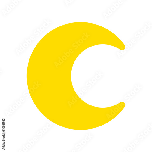 Editable vector crescent moon icon. Part of a big icon set family. Perfect for web and app interfaces, presentations, infographics, etc