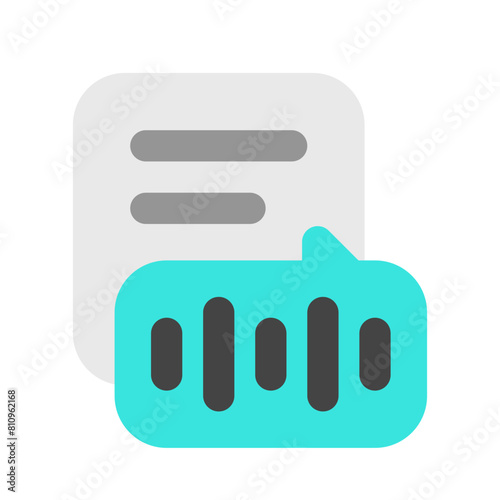 Editable text-to-speech vector icon. Part of a big icon set family. Perfect for web and app interfaces, presentations, infographics, etc photo