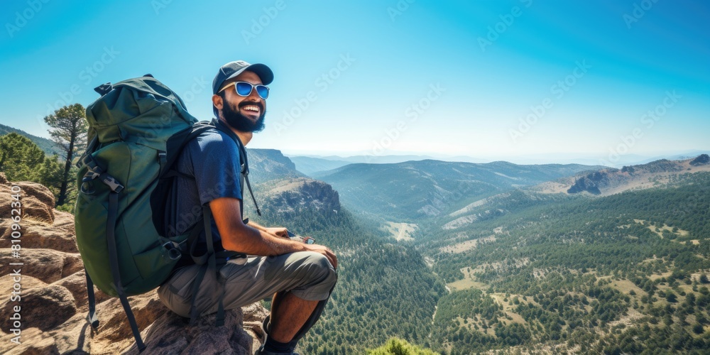 A Mountain Adventure Awaits Fictional Character Created By Generative AI. A Mountain Adventure Awaits Fictional Character Created By Generative AI.