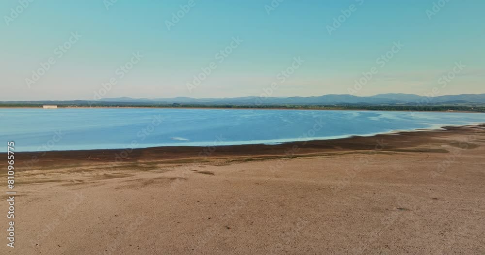 Lake Drying Up in Summer Global Warming Climate Crisis Environmental Crisis Lake Drying Up in Summer Global Warming Climate Crisis Environmental Crisis