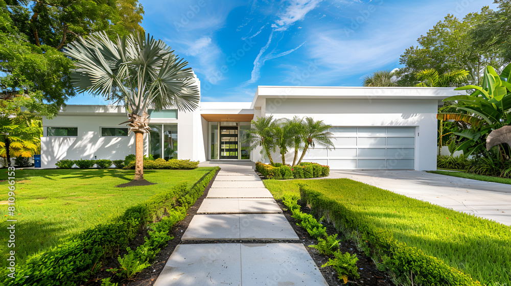 3d rendering of modern cozy house with pool and parking for sale or rent in luxurious style by the sea or ocean. Sunny day by the azure coast with palm trees and flowers in tropical island
3d rendering of modern cozy house with pool and parking for sale or rent in luxurious style by the sea or ocean. Sunny day by the azure coast with palm trees and flowers in tropical island