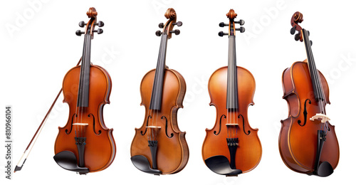 Violin png cut out element set