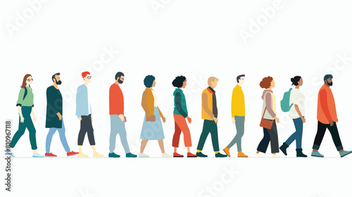 people line with on isolated vector icon Vector style