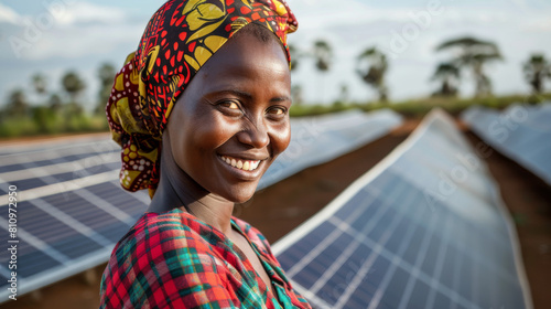 Bright smile with a brighter future in renewable energy photo
