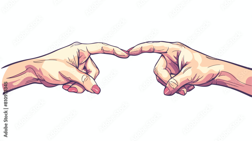 Pinky swear promise on isolated white background vector