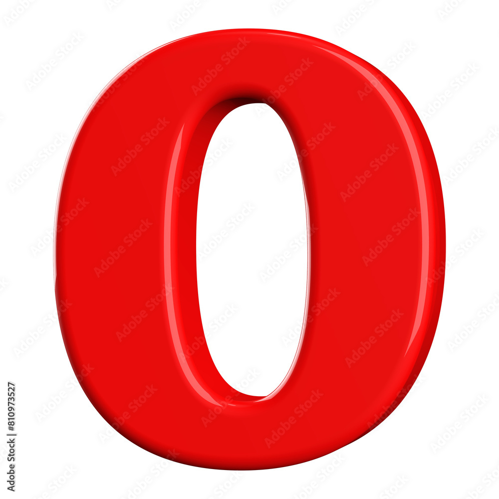 3D Font Red Letter O uppercase 3D Font Red Letter O uppercase