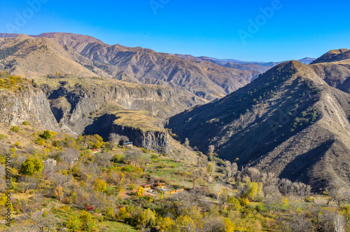 Azat river canyon and valley scenic view from Garni village (Kotayk province, Armenia) © ssmalomuzh