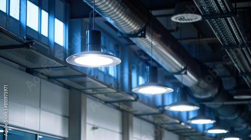 lighting retrofits often include the installation of occupancy sensors and programmable controls to reduce energy waste and optimize lighting levels in commercial buildings photo