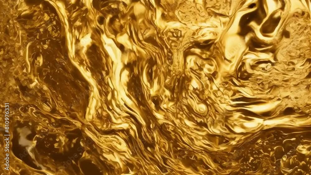 Glowing fluid liquid gold texture