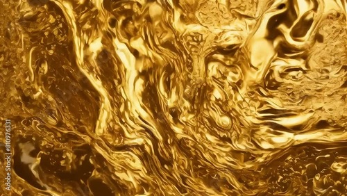 Glowing fluid liquid gold texture