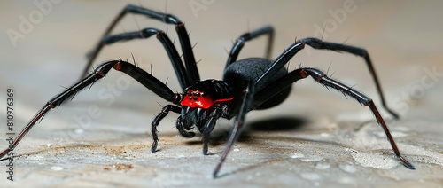 southern black widow or the shoe button spider. Generative Ai © We3 Animal
