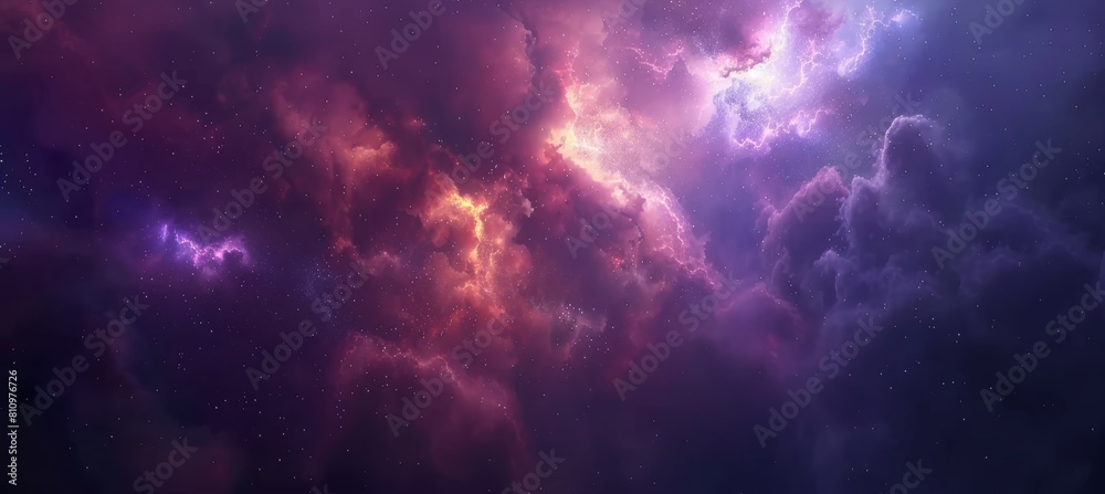 Vibrant Nebula with Stars: Cosmic Fantasy
