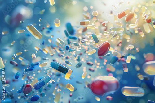 An abstract representation of pharmaceutical innovation and breakthroughs