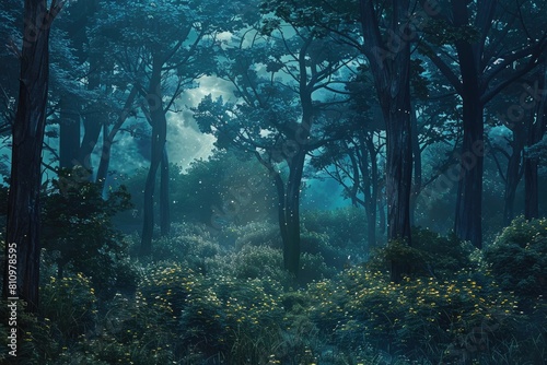 Lush Forest Filled With Trees and Bushes