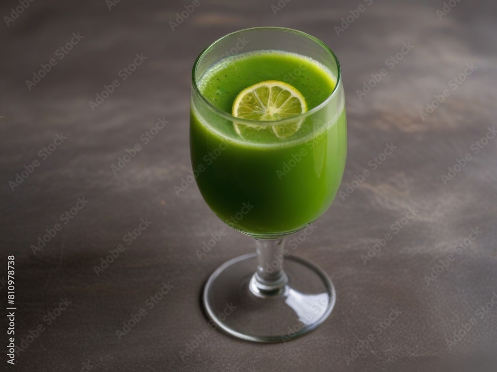 green smoothie, garnished with a mint leaf green smoothie, garnished with a mint leaf