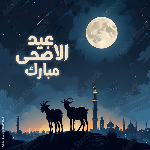 Eid al Adha Mubarak Islamic festival design