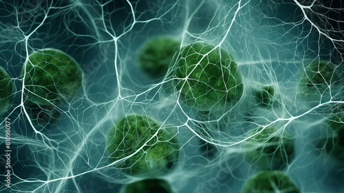 Nature study image of a plants vascular system, emphasizing the xylems critical role in supporting plant health and stability photo